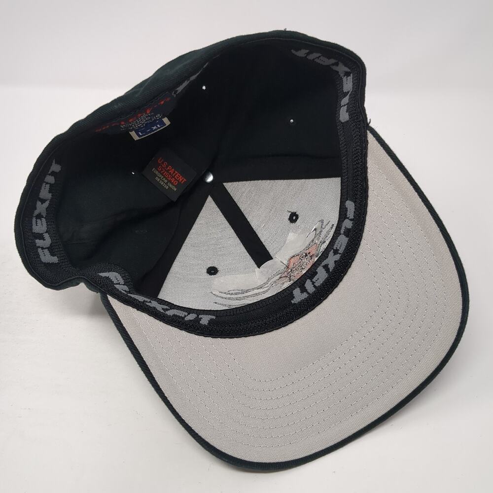 Road Work Ahead Fitted Baseball Hat Solid Black X… - image 7
